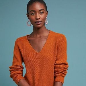 Anthropologie Tie Front Sweater